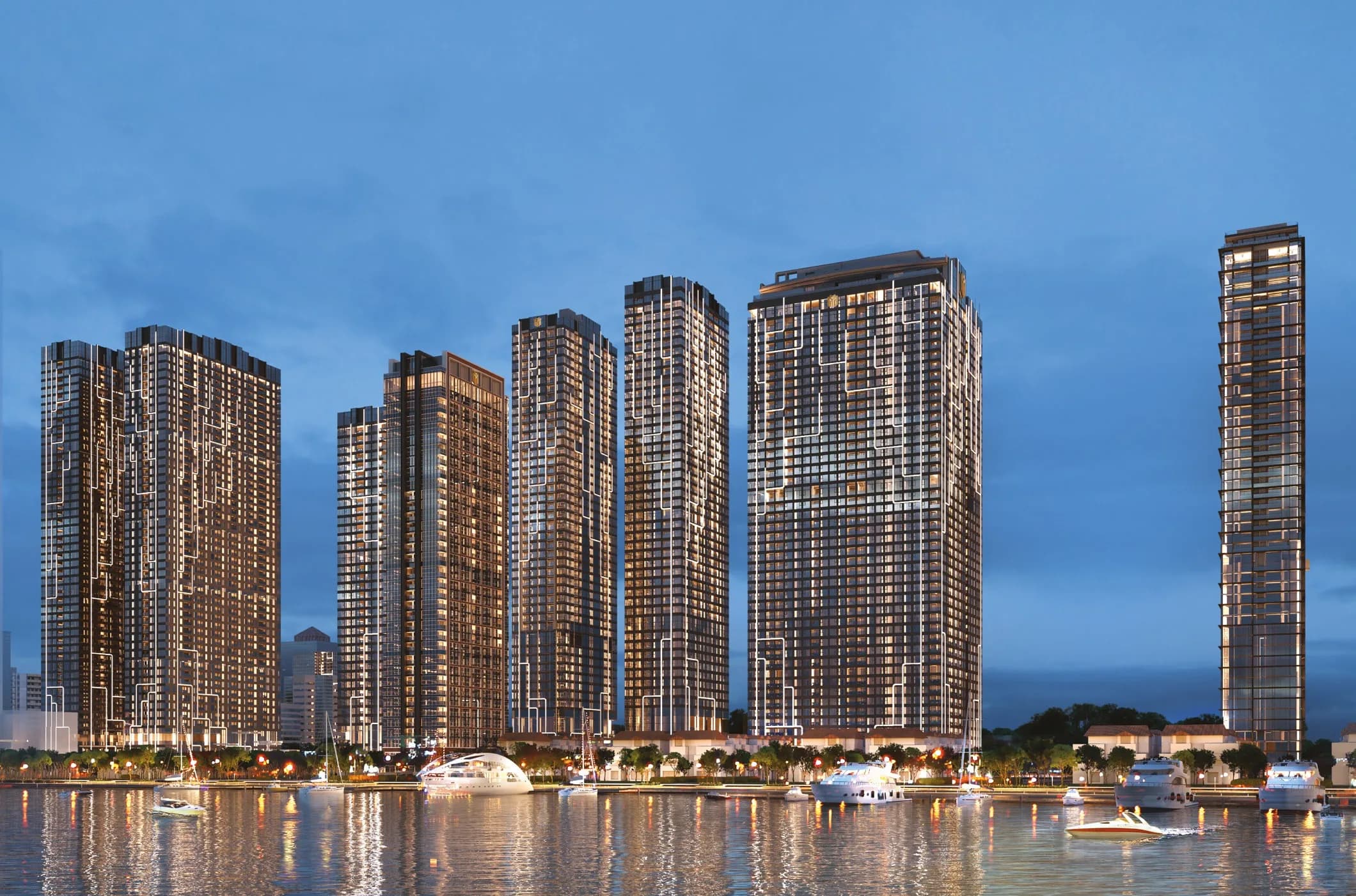 Model věží Grand Marina Saigon